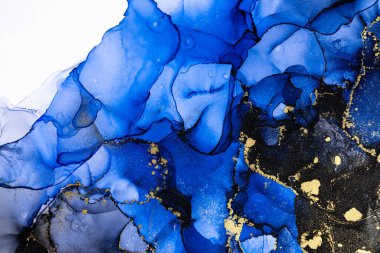 Soyut arkaplan için özgün tablodaki mermer mürekkep soyut sanat. Boyama, ombre alkol mürekkebinin pürüzsüz mermer arkaplan desenini yaratmak için yüksek kaliteli kağıt dokusuna boyanmış. .