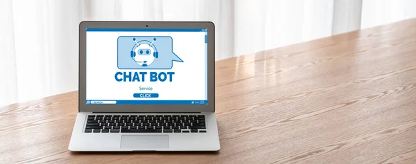 Приложение Chatbot Модного Онлайн Бизнеса Которое Автоматически Отвечает Вопросы Клиентов — стоковое фото