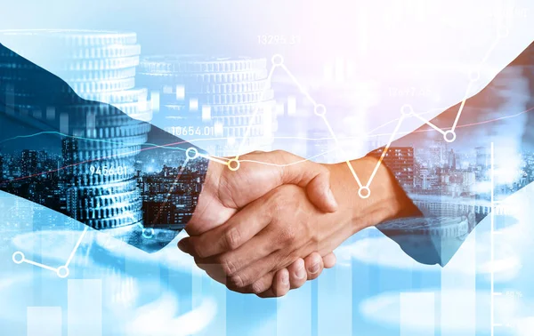 Business Handshake Finance Prosperity Money Technology Asset Background Economy Financial — Stock Photo, Image