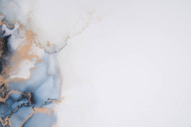 Soyut arkaplan için özgün tablodaki mermer mürekkep soyut sanat. Boyama, ombre alkol mürekkebinin pürüzsüz mermer arkaplan desenini yaratmak için yüksek kaliteli kağıt dokusuna boyanmış. .