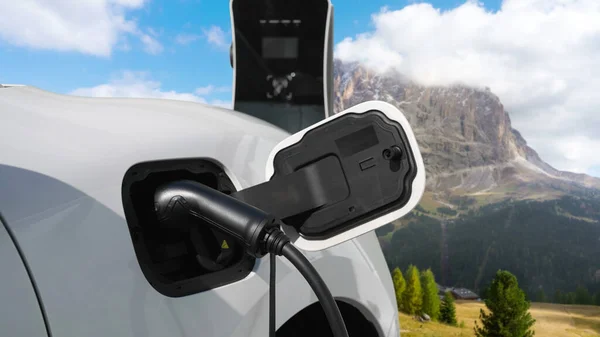 Енергостійка Потужність Автомобіля Допомогою Електроприводу Генератора Заряджання Акумулятора Зарядній Станції — стокове фото