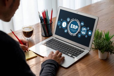 Pazarlama stratejisini planlamak için modern iş için ERP girişimi kaynak planlama yazılımı