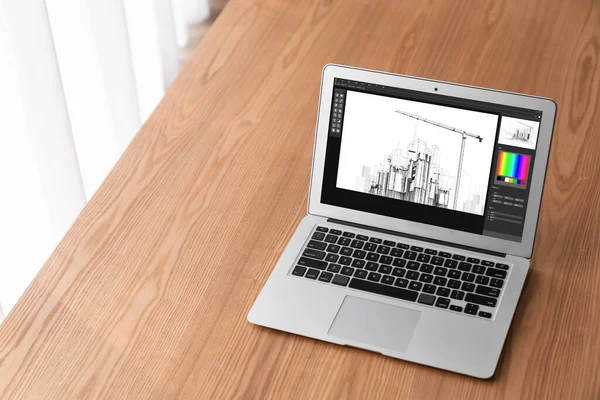 Mimari iş ve profesyonel tasarımcı için mimari tasarım modem yazılım uygulaması