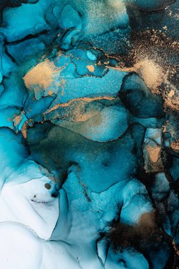 Soyut arkaplan için özgün tablodaki mermer mürekkep soyut sanat. Resim, Kintsuki mürekkep sanatının düz mermer arkaplan desenini yaratmak için yüksek kaliteli kağıt dokusuna boyanmış. .