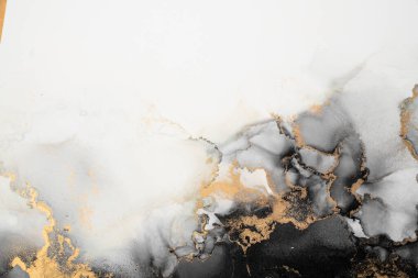 Soyut arkaplan için özgün tablodaki mermer mürekkep soyut sanat. Boyama, ombre alkol mürekkebinin pürüzsüz mermer arkaplan desenini yaratmak için yüksek kaliteli kağıt dokusuna boyanmış. .