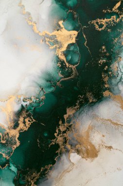 Soyut arkaplan için özgün tablodaki mermer mürekkep soyut sanat. Resim, Kintsuki mürekkep sanatının düz mermer arkaplan desenini yaratmak için yüksek kaliteli kağıt dokusuna boyanmış. .