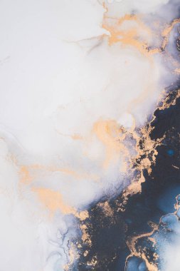 Soyut arkaplan için özgün tablodaki mermer mürekkep soyut sanat. Resim, Kintsuki mürekkep sanatının düz mermer arkaplan desenini yaratmak için yüksek kaliteli kağıt dokusuna boyanmış. .