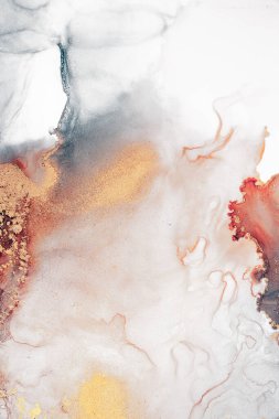 Enfes orjinal resmin mermer mürekkep sanatının soyut arkaplanını yakmak. Boyama, ombre alkol mürekkebinin pürüzsüz mermer arkaplan desenini yaratmak için yüksek kaliteli kağıt dokusuna boyanmış. .