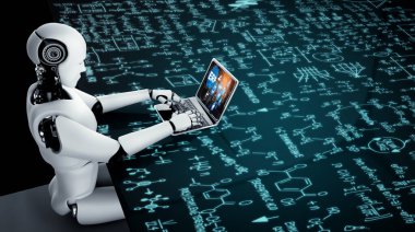 Pazarlama stratejisini planlamak için ERP girişim kaynak planlama yazılımı. 3B illüstrasyon.