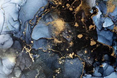 Soyut arkaplan için özgün tablodaki mermer mürekkep soyut sanat. Boyama, ombre alkol mürekkebinin pürüzsüz mermer arkaplan desenini yaratmak için yüksek kaliteli kağıt dokusuna boyanmış. .