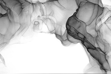 Soyut arkaplan için özgün tablodaki mermer mürekkep soyut sanat. Boyama, ombre alkol mürekkebinin pürüzsüz mermer arkaplan desenini yaratmak için yüksek kaliteli kağıt dokusuna boyanmış. .