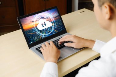 Mod uzak çalışma ve kişisel veri depolama için bulut hesaplama yazılımı