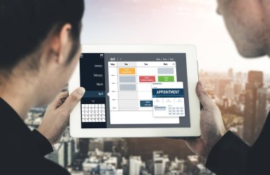 İnternet sitesindeki modish regrition için çevrimiçi aplikasyon rezervasyon takvimi