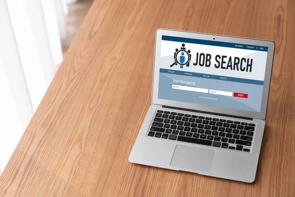 Online Jobsuche Auf Einer Modischen Website Für Arbeitnehmer Rekrutierungsnetzwerk Nach — Stockfoto