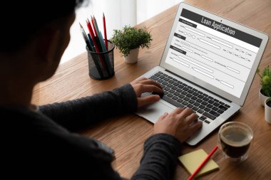 İnternet ağındaki mod dijital bilgi toplama için çevrimiçi kredi başvuru formu