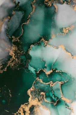 Soyut arkaplan için özgün tablodaki mermer mürekkep soyut sanat. Resim, Kintsuki mürekkep sanatının düz mermer arkaplan desenini yaratmak için yüksek kaliteli kağıt dokusuna boyanmış. .