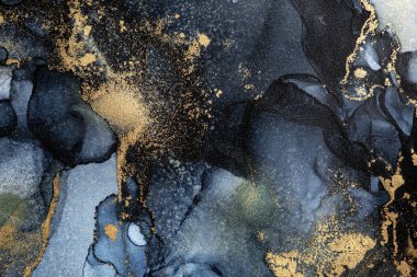 Soyut arkaplan için özgün tablodaki mermer mürekkep soyut sanat. Boyama, ombre alkol mürekkebinin pürüzsüz mermer arkaplan desenini yaratmak için yüksek kaliteli kağıt dokusuna boyanmış. .