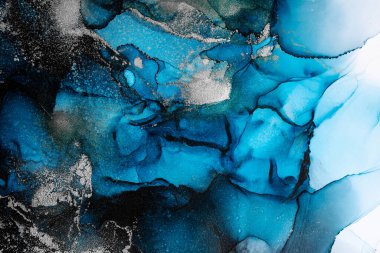 Soyut arkaplan için özgün tablodaki mermer mürekkep soyut sanat. Boyama, ombre alkol mürekkebinin pürüzsüz mermer arkaplan desenini yaratmak için yüksek kaliteli kağıt dokusuna boyanmış. .