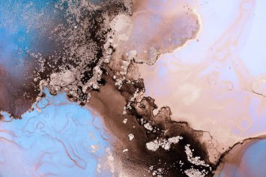 Soyut arkaplan için özgün tablodaki mermer mürekkep soyut sanat. Boyama, ombre alkol mürekkebinin pürüzsüz mermer arkaplan desenini yaratmak için yüksek kaliteli kağıt dokusuna boyanmış. .