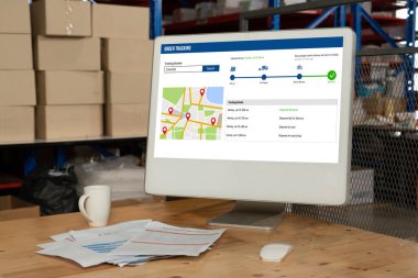 Ürün nakliyesi ve teslimatı için e-ticaret ve mod çevrimiçi iş izleme sistemi