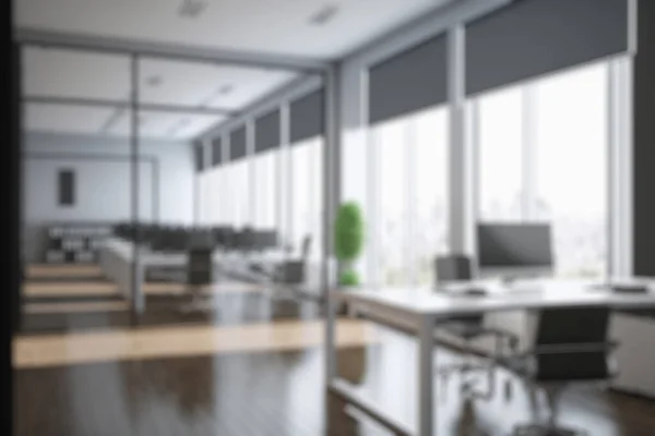 Blur Background Modern Office Interior Design Contemporary Workspace Creative Business — Zdjęcie stockowe