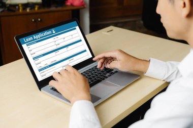 İnternet ağındaki mod dijital bilgi toplama için çevrimiçi kredi başvuru formu