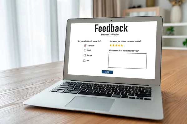 Customer Feedback Review Analysis Modish Computer Software Corporate Business — Stock Photo, Image