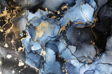 Soyut arkaplan için özgün tablodaki mermer mürekkep soyut sanat. Boyama, ombre alkol mürekkebinin pürüzsüz mermer arkaplan desenini yaratmak için yüksek kaliteli kağıt dokusuna boyanmış. .