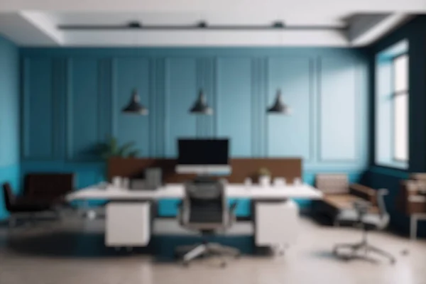 Blur Background Modern Office Interior Design Contemporary Workspace Creative Business — Stockfoto
