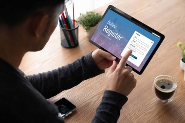 İnternet sitesinde mod form doldurmak için çevrimiçi kayıt formu