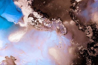 Soyut arkaplan için özgün tablodaki mermer mürekkep soyut sanat. Boyama, ombre alkol mürekkebinin pürüzsüz mermer arkaplan desenini yaratmak için yüksek kaliteli kağıt dokusuna boyanmış. .