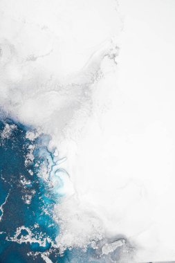 Soyut arkaplan için özgün tablodaki mermer mürekkep soyut sanat. Resim, Kintsuki mürekkep sanatının düz mermer arkaplan desenini yaratmak için yüksek kaliteli kağıt dokusuna boyanmış. .