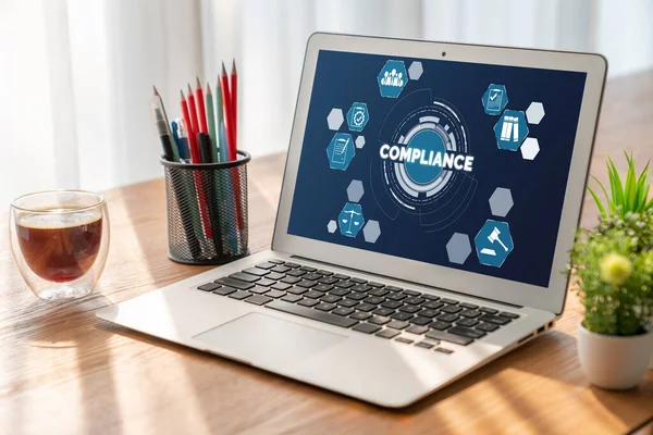 Compliance System Für Modische Online Unternehmen Qualitätsstandards Erfüllen — Stockfoto