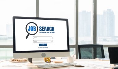 Çalışanların işe alım İnternet ağındaki iş fırsatlarını araması için mod web sitesinde online iş araması