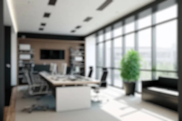 Blur Background Modern Office Interior Design Contemporary Workspace Creative Business — Foto Stock