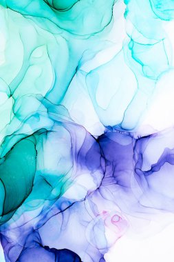 Soyut arkaplan için özgün tablodaki mermer mürekkep soyut sanat. Boyama, ombre alkol mürekkebinin pürüzsüz mermer arkaplan desenini yaratmak için yüksek kaliteli kağıt dokusuna boyanmış. .