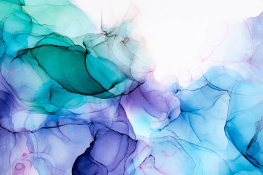 Soyut arkaplan için özgün tablodaki mermer mürekkep soyut sanat. Boyama, ombre alkol mürekkebinin pürüzsüz mermer arkaplan desenini yaratmak için yüksek kaliteli kağıt dokusuna boyanmış. .