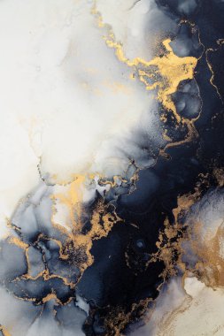 Soyut arkaplan için özgün tablodaki mermer mürekkep soyut sanat. Resim, Kintsuki mürekkep sanatının düz mermer arkaplan desenini yaratmak için yüksek kaliteli kağıt dokusuna boyanmış. .
