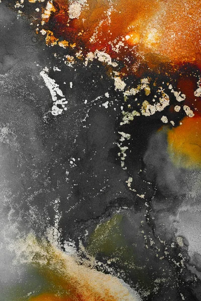 Hořící Abstraktní Pozadí Mramorového Inkoustu Umění Nádherné Původní Malby Malba — Stock fotografie