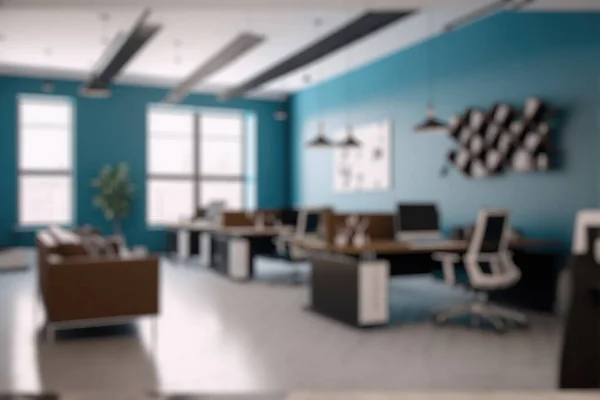 Blur Background Modern Office Interior Design Contemporary Workspace Creative Business — 스톡 사진