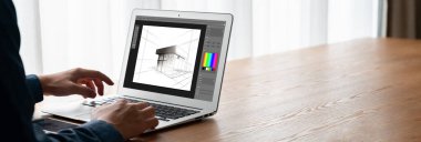 Mimari iş ve profesyonel tasarımcı için mimari tasarım modem yazılım uygulaması