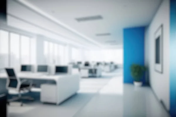 Blur Background Modern Office Interior Design Contemporary Workspace Creative Business — Φωτογραφία Αρχείου