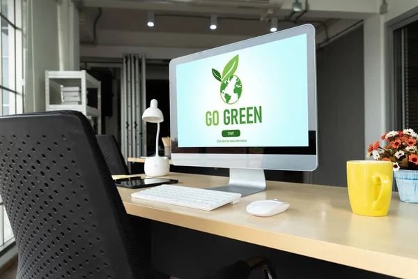 Green Business Transformation Modish Corporate Business Thank Green Marketing Strategy — Stock Photo, Image