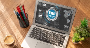 Pazarlama stratejisini planlamak için modern iş için ERP girişimi kaynak planlama yazılımı