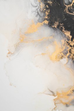 Soyut arkaplan için özgün tablodaki mermer mürekkep soyut sanat. Resim, Kintsuki mürekkep sanatının düz mermer arkaplan desenini yaratmak için yüksek kaliteli kağıt dokusuna boyanmış. .