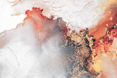 Enfes orjinal resmin mermer mürekkep sanatının soyut arkaplanını yakmak. Boyama, ombre alkol mürekkebinin pürüzsüz mermer arkaplan desenini yaratmak için yüksek kaliteli kağıt dokusuna boyanmış. .