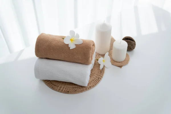 Spa Accessory Composition Set Day Spa Hotel Beauty Wellness Center — Photo