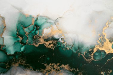 Soyut arkaplan için özgün tablodaki mermer mürekkep soyut sanat. Boyama, ombre alkol mürekkebinin pürüzsüz mermer arkaplan desenini yaratmak için yüksek kaliteli kağıt dokusuna boyanmış. .