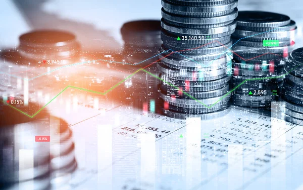 Finanzierungs Und Geldtechnologie Hintergrundkonzept Für Wirtschaftlichen Wohlstand Und Vermögensverwaltung Kreative — Stockfoto