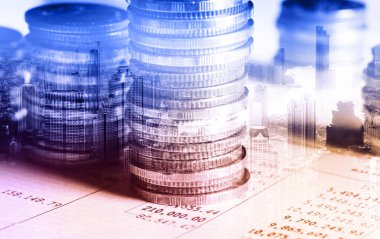 Finans ve para teknolojisi iş refahı ve varlık yönetimi kavramı. Yaratıcı grafik, refah karı elde etmek için değerli varlıklara yatırım yaparak ekonomi ve mali büyümeyi gösteriyor .